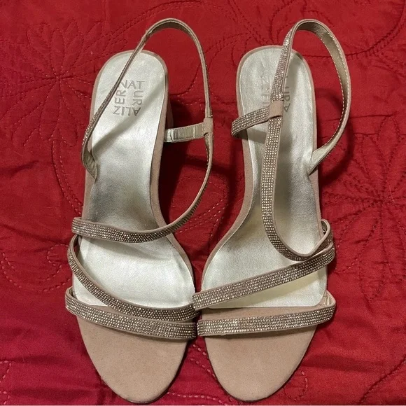 Naturalizer Women's Vanessa Dress Sandal Creme Brulee with Rhinestones - Picture 5 of 11